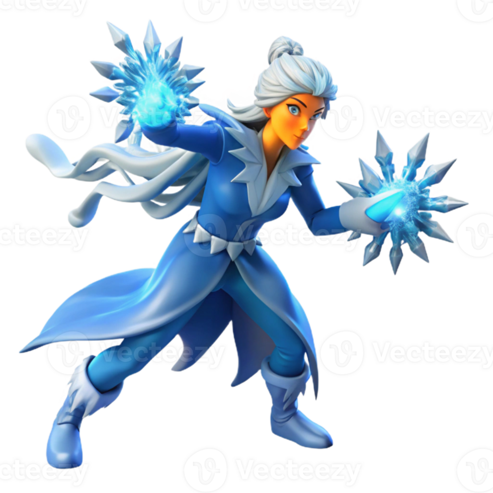 wonderful creative Ice Queen 3D Render original png