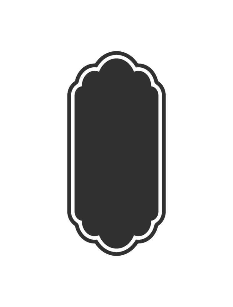 This elegant Islamic shape showcases a beautifully crafted arch design, making it perfect for themes related to Ramadan or suitable for enhancing decorations in mosques, adding to their beauty vector