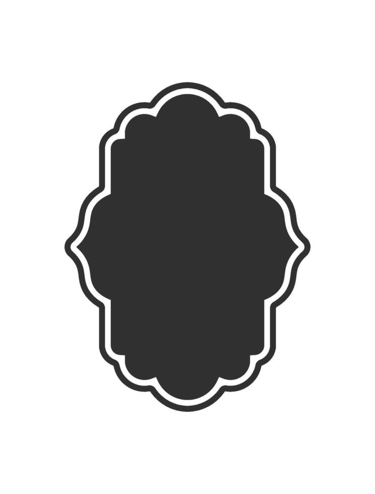 An elegantly designed silhouette of a beautiful Islamic arch, ideal for enhancing Ramadan designs or themed decorations, showcasing exquisite and intricate arabesque patterns vector