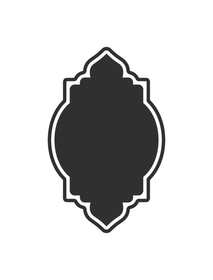 This is an elegant and intricate Islamic shape that beautifully features a window or door arch design, making it an ideal choice for Ramadan themes and mosque architectural designs vector