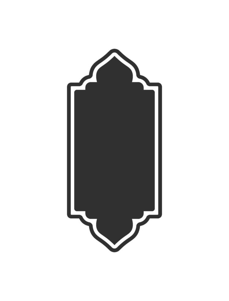 A stunning silhouette of an ornate Islamic window or door arch, that is ideal for capturing the spirit of Ramadan themes as well as for enhancing mosque designs with intricate details and elegance vector