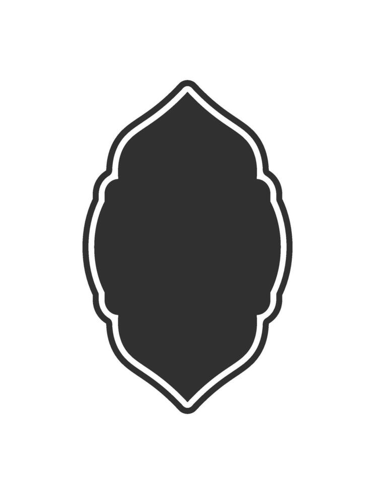 This beautiful and elegant Islamic silhouette depicts a door or window arch, which is perfect for creating stunning designs during Ramadan and for showcasing intricate arabesque patterns vector
