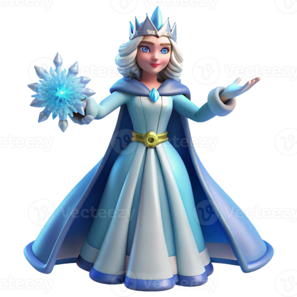 magnificent creative Ice Queen 3D Render original png