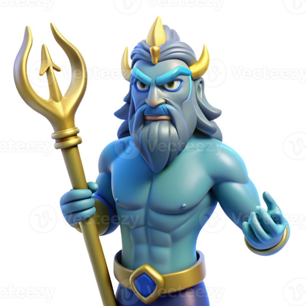 impressive abstract 3D Stylized God Illustration authentic png