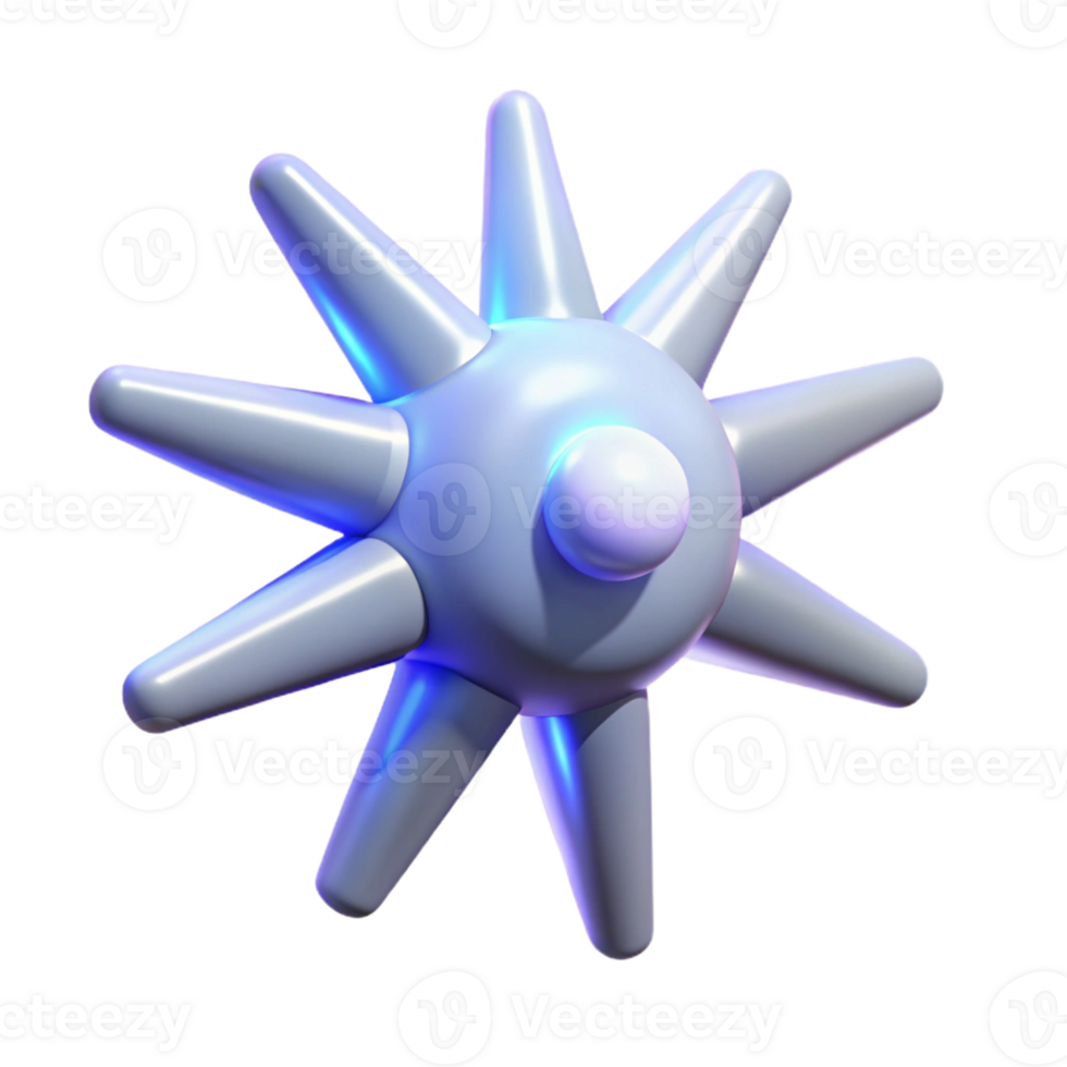 dramatic artistic Abstract 3D Render of a Glowing Starburst exclusive png