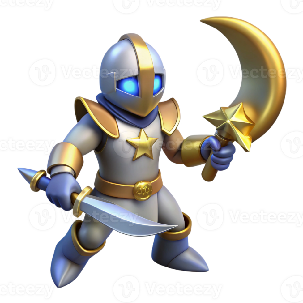 beautiful creative 3D Render of a Cute Knight genuine png