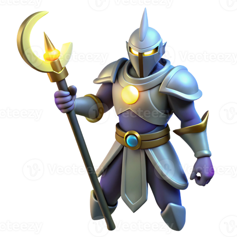 dramatic modern 3D Render of Fantasy Knight exclusive png