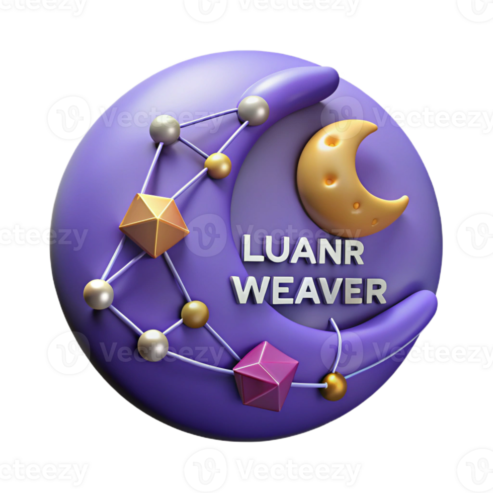 stunning creative 3D Lunar Weaver Abstract Background detailed png