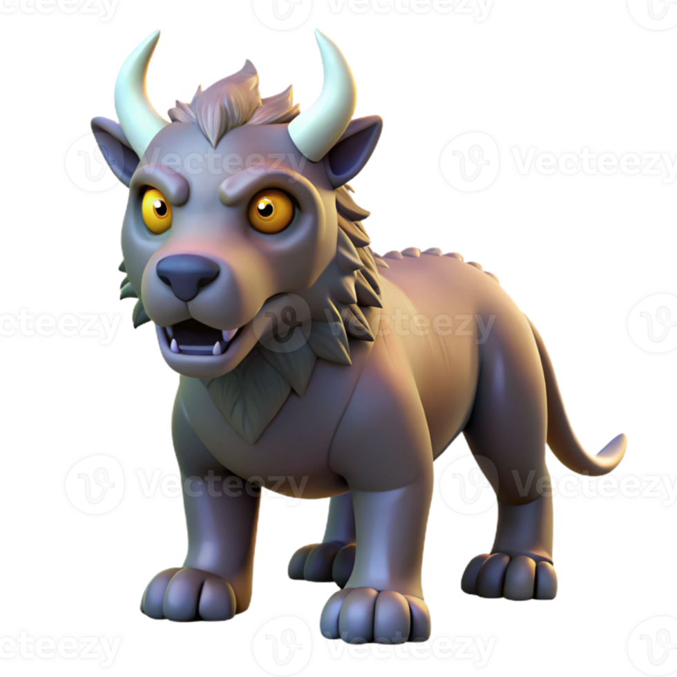 wonderful traditional 3D Render Cartoon Minotaur high resolution png