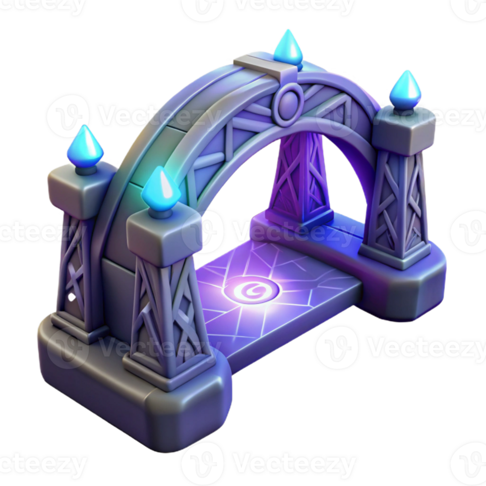 elegant creative Fantasy Bridge 3D Model detailed png