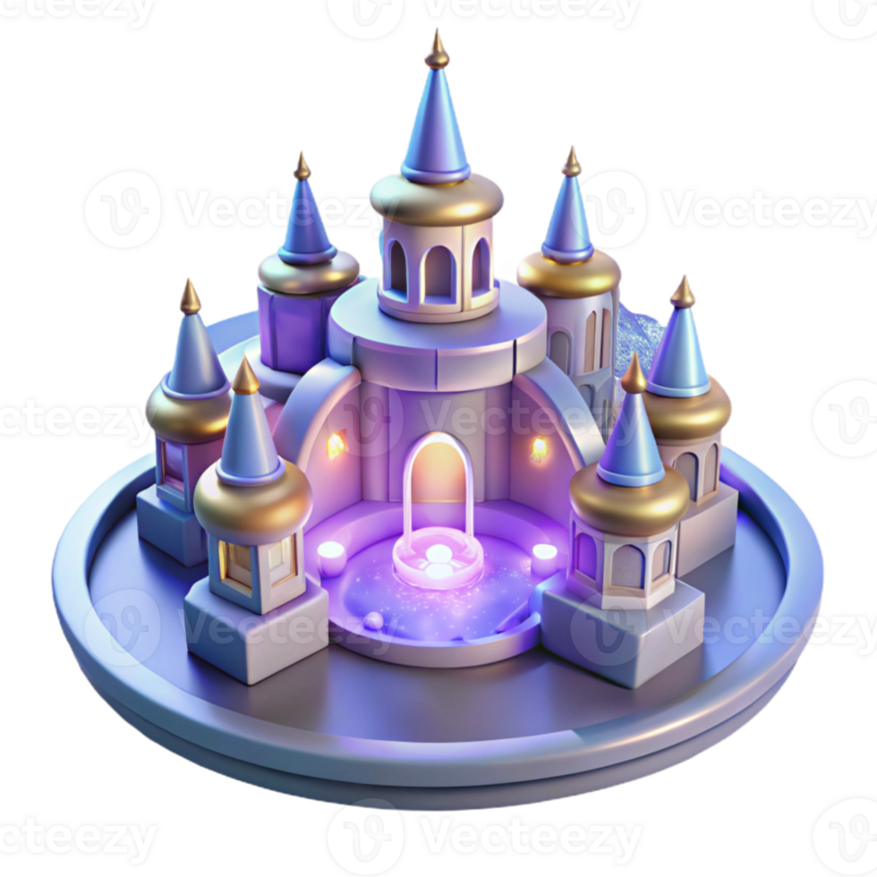 serene artistic Enchanted 3D Castle Illustration genuine png