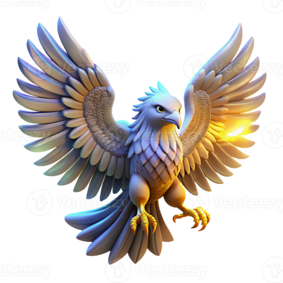 wonderful abstract Majestic 3D Eagle Illustration authentic png