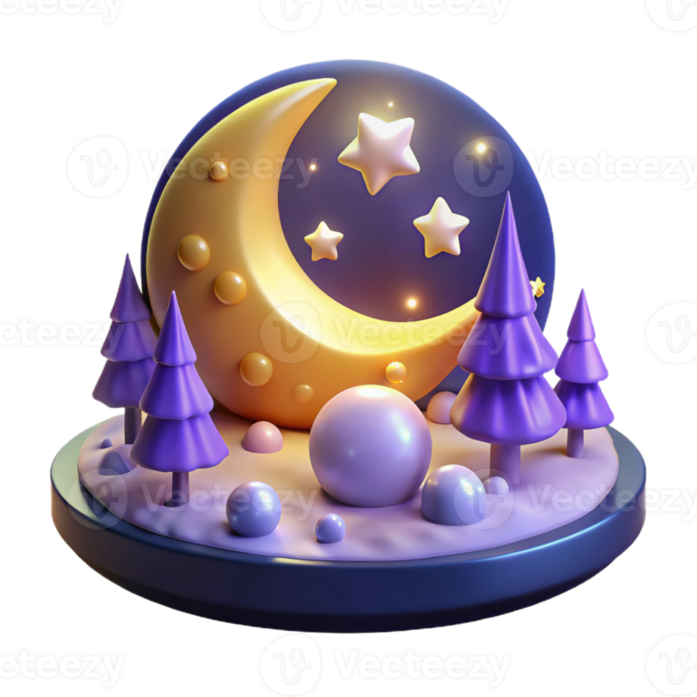 magnificent classic Night Scene 3D Render exclusive png