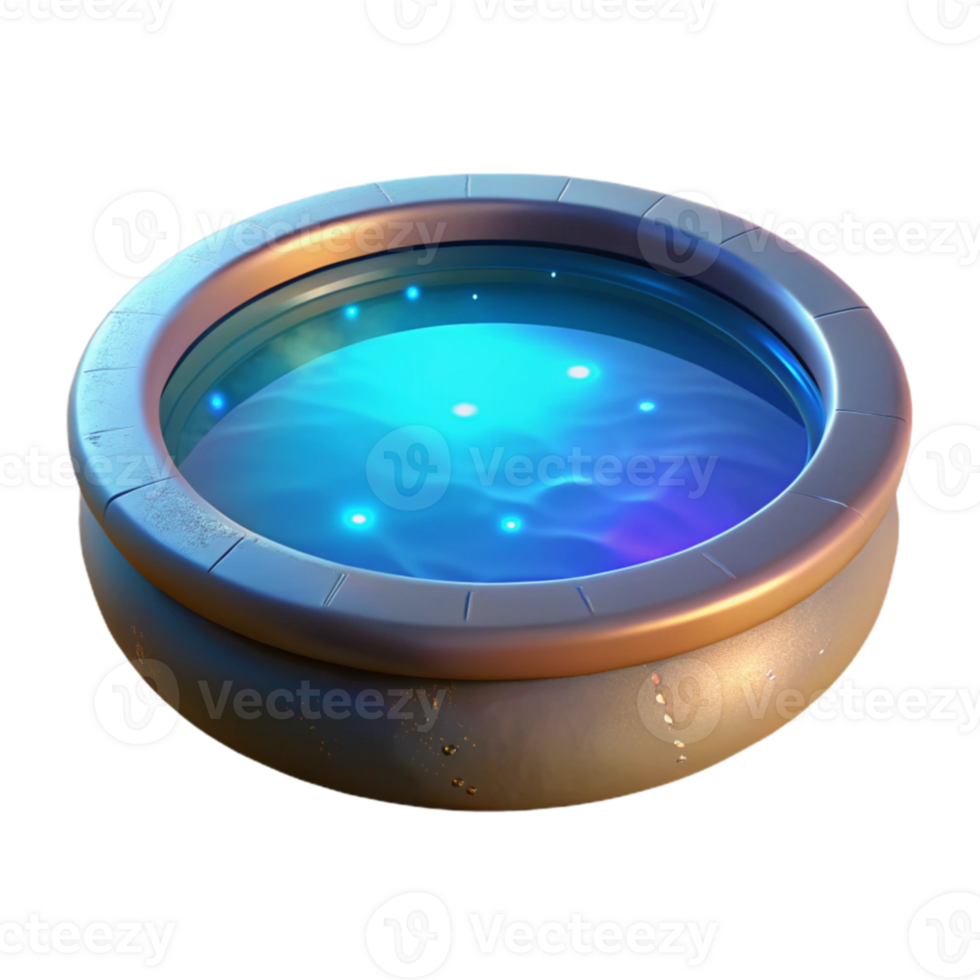 dramatic traditional Glowing Cauldron 3D Render genuine png