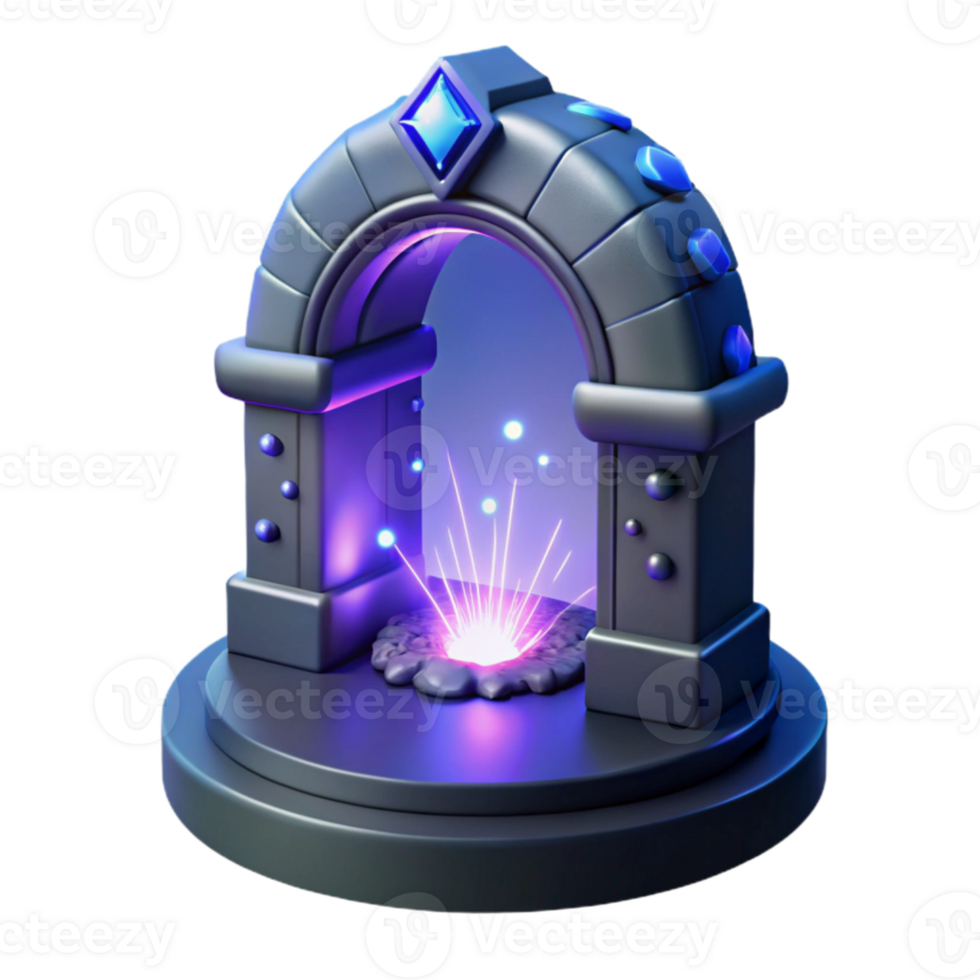 wonderful abstract Magical Portal 3D Render 4K png