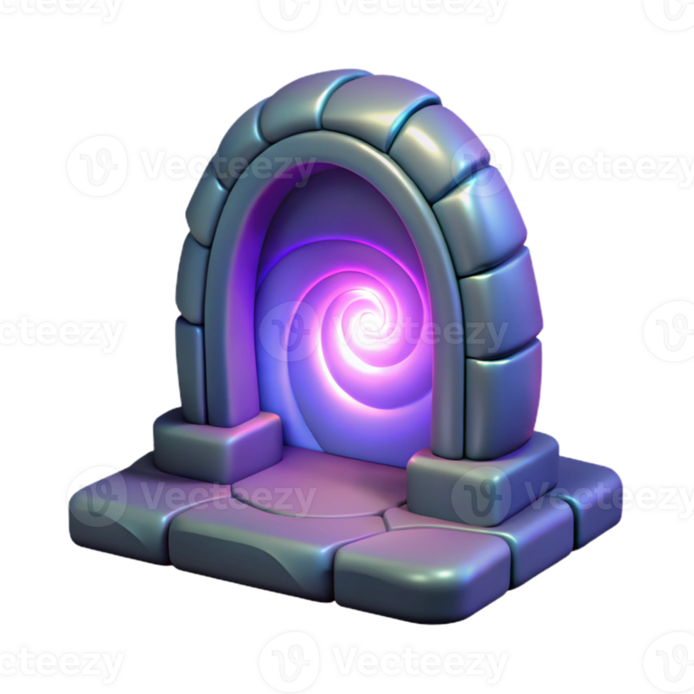 wonderful modern 3D Render Mystic Spiral Portal professional png