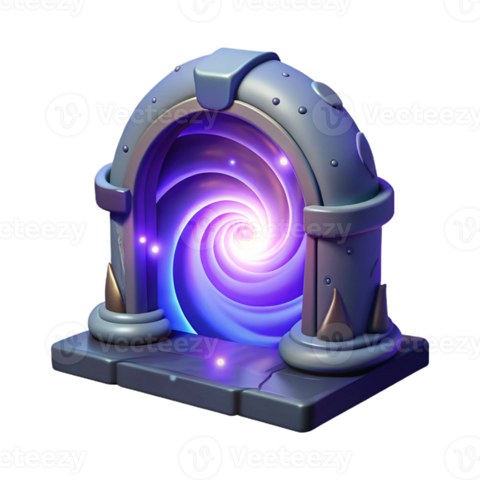 magnificent rustic 3D Render Spiral Portal Game Asset exclusive png