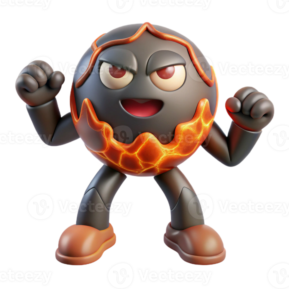 extraordinary abstract Mighty Lava Ball 3D Render original png
