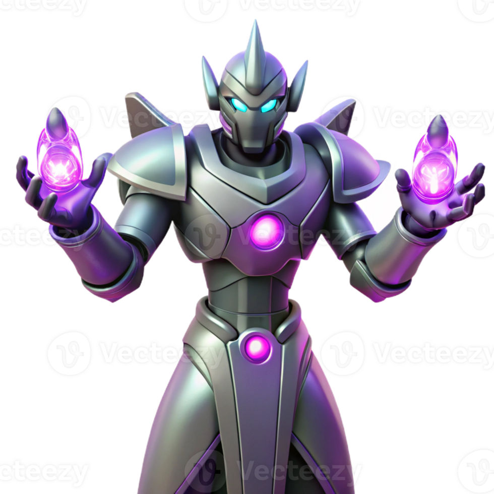stunning abstract Powerful Robot 3D Render 4K png
