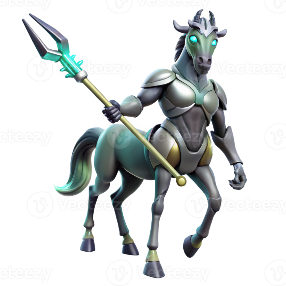 wonderful abstract 3D Render of a Robotic Centaur 4K png