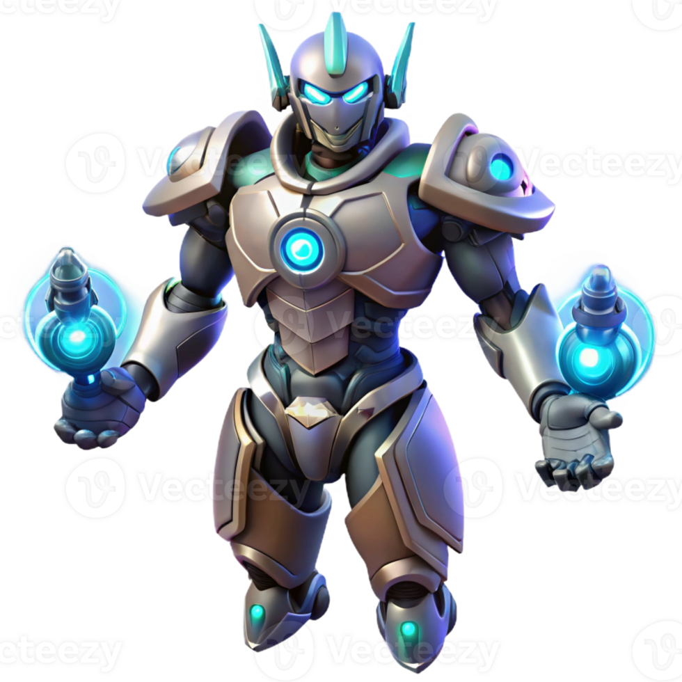extraordinary modern Futuristic Robot 3D Render high quality png
