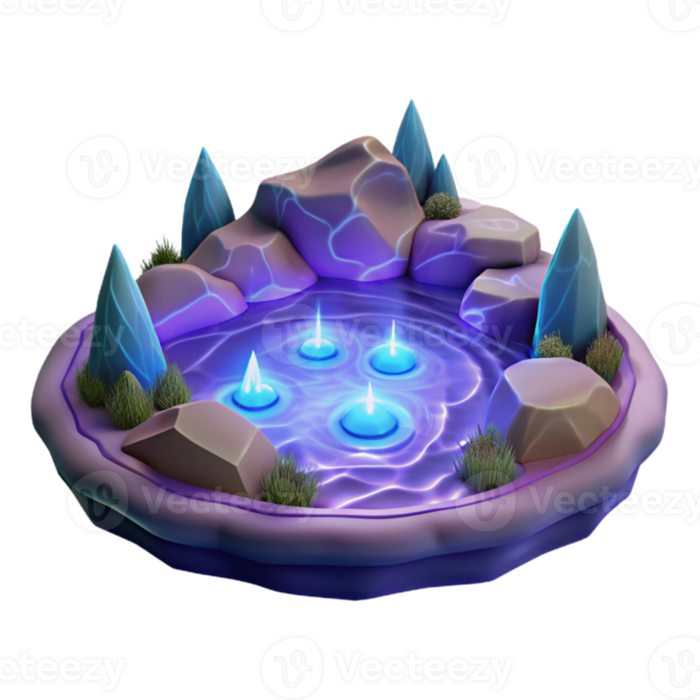 stunning modern Enchanted 3D Pool Illustration professional png