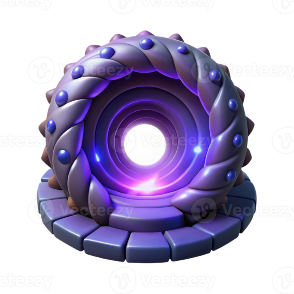magnificent contemporary Glowing Portal 3D Render 4K png
