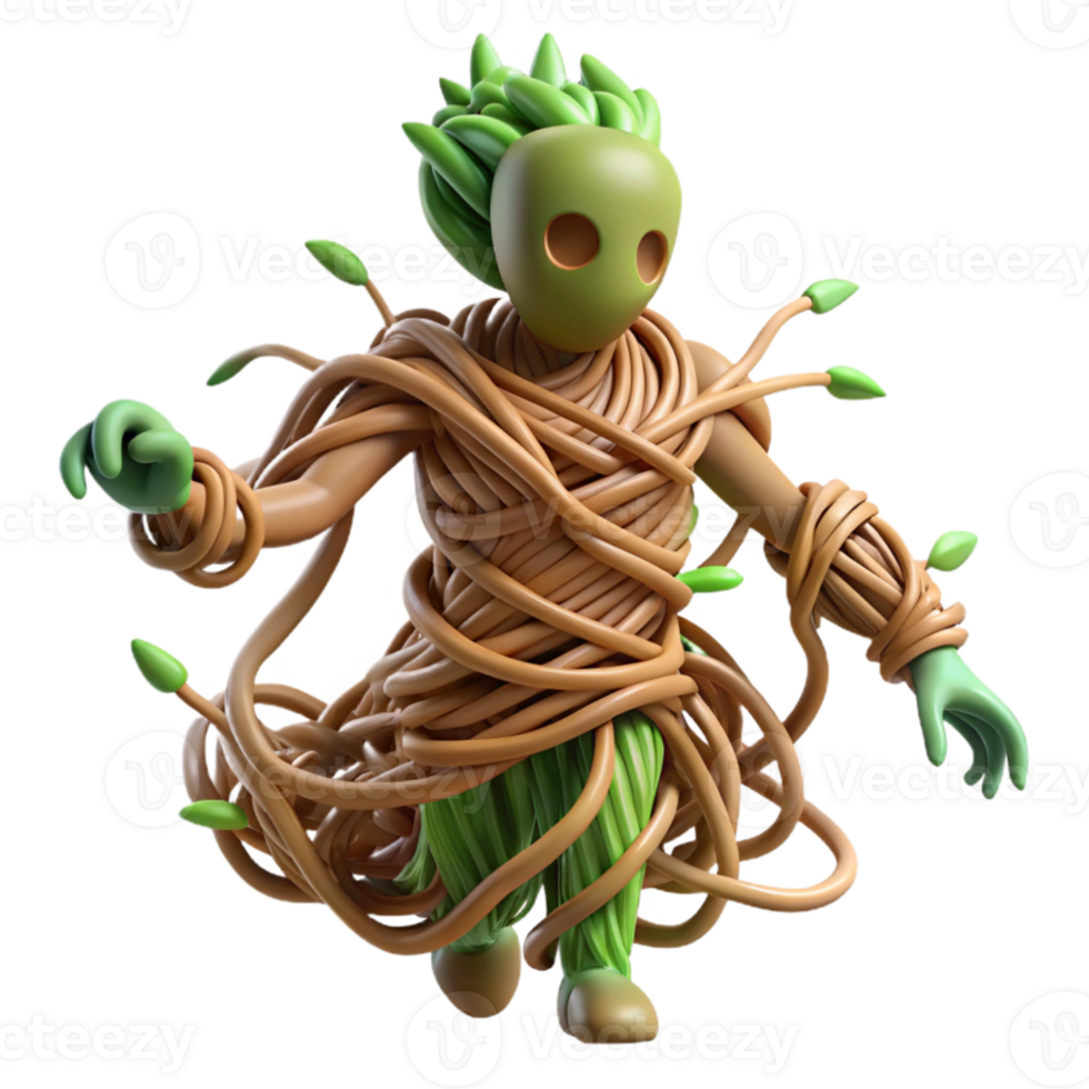 magnificent modern 3D Render of a Plant Based Creature detailed png
