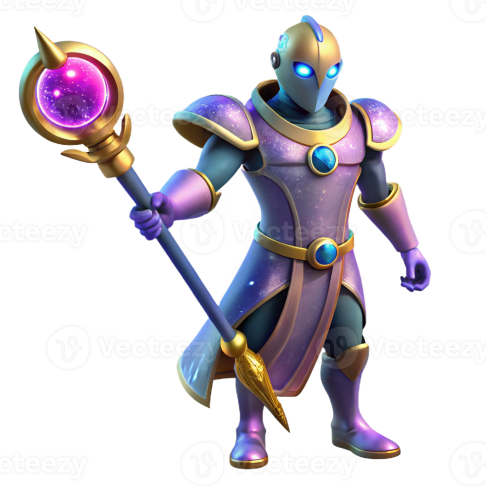 impressive traditional Cosmic Sorcerer 3D Render exclusive png