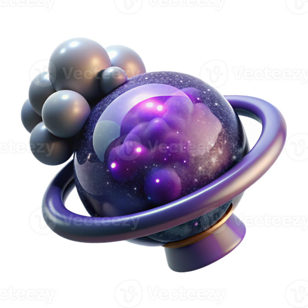 wonderful artistic 3D Render Abstract Cosmic Sphere detailed png