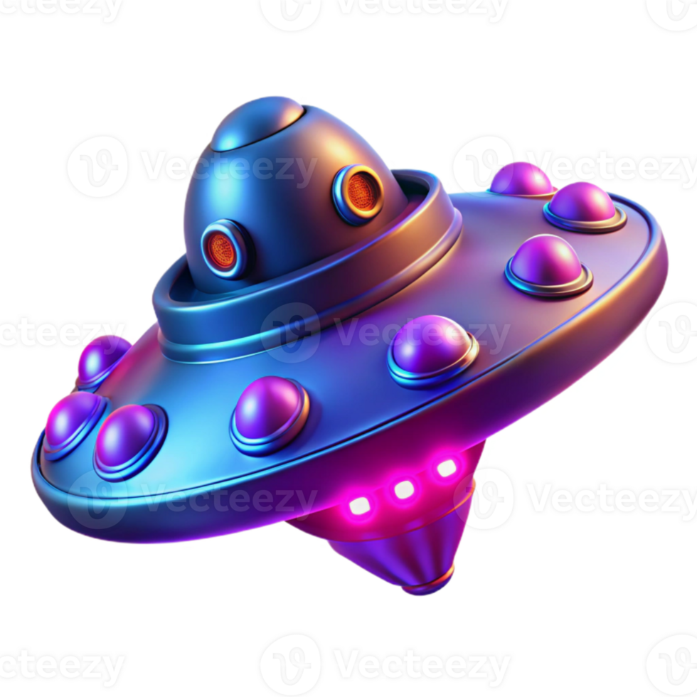 stunning rustic 3D Render Futuristic UFO Spaceship genuine png