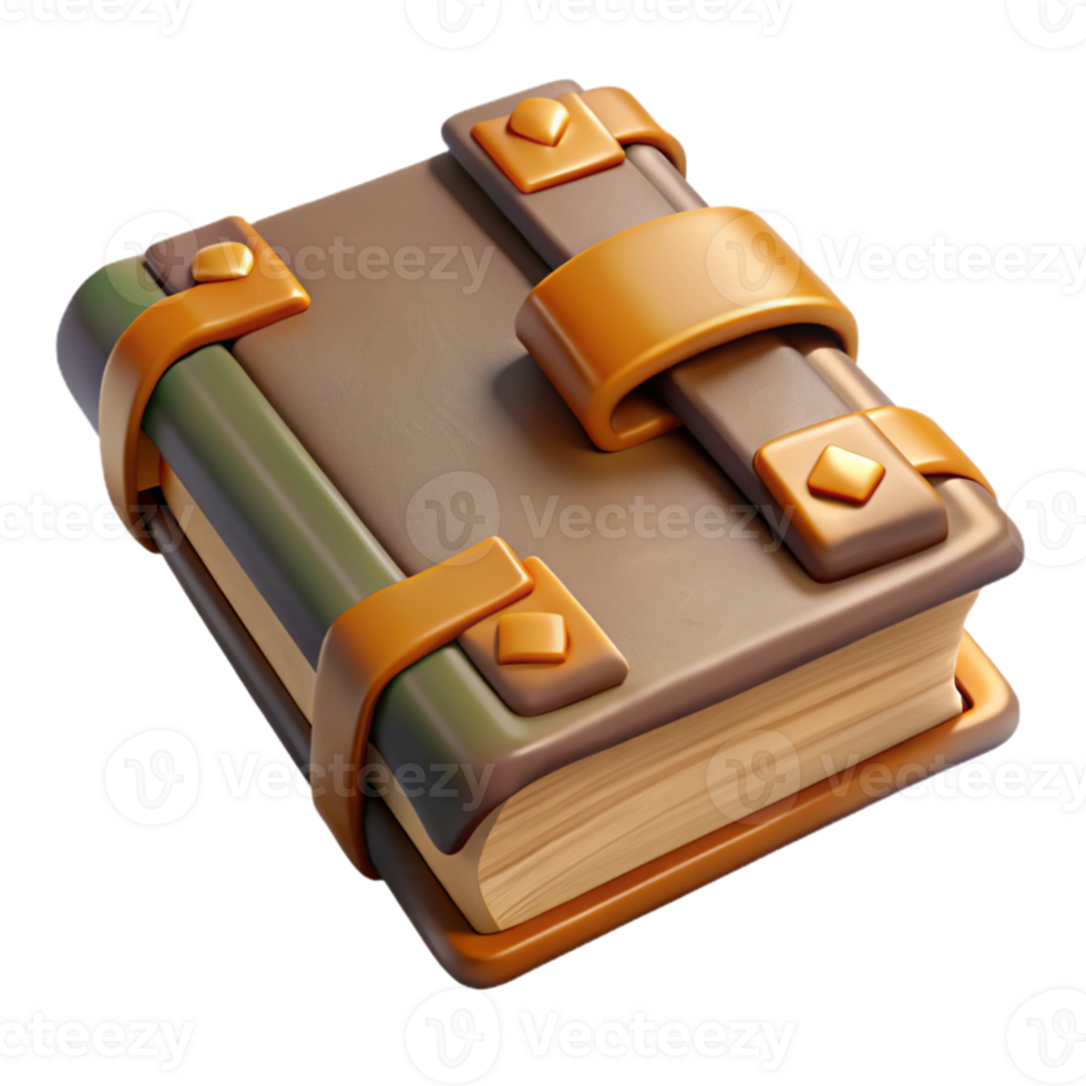 serene abstract 3D Render of Antique Book, Fantasy Book professional png