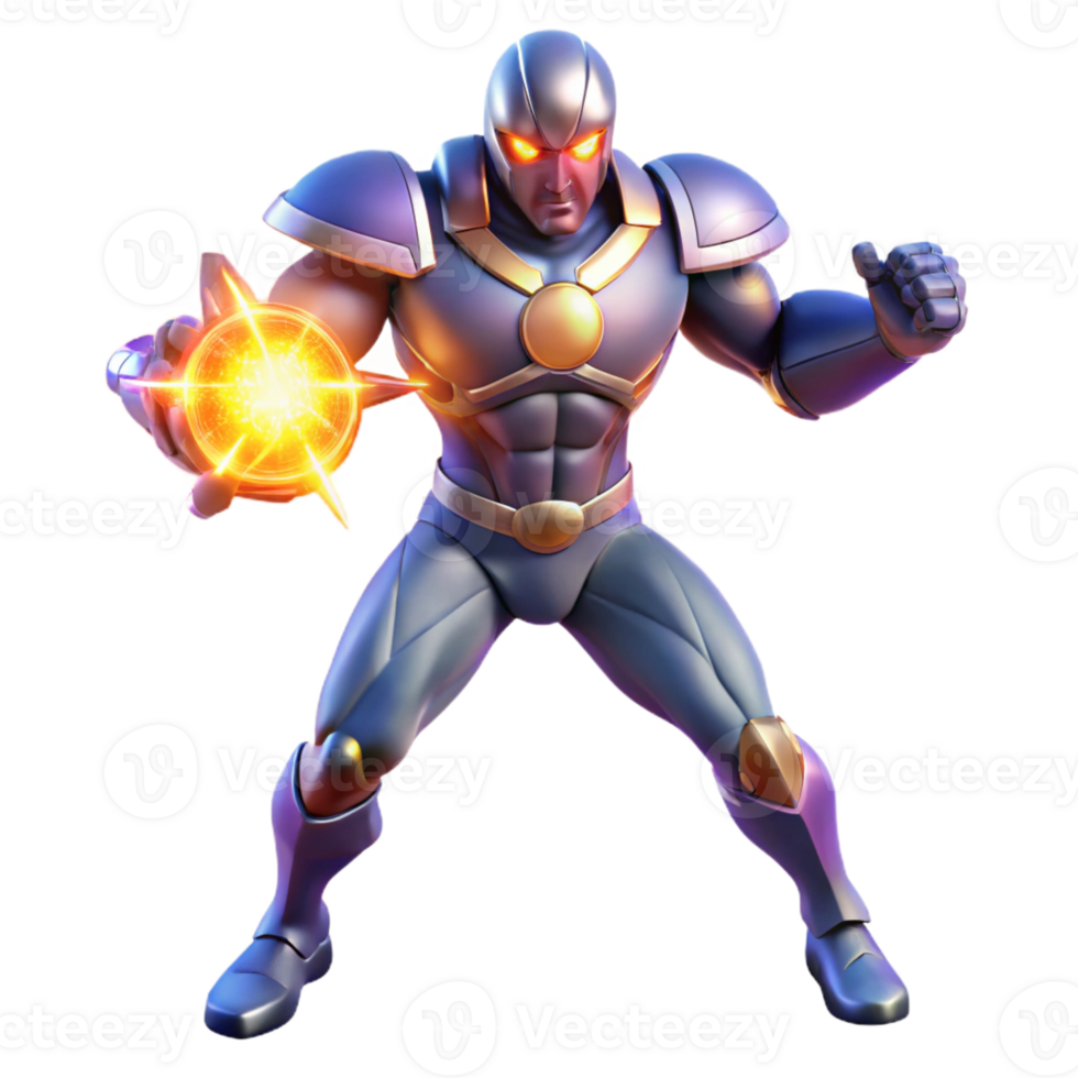 wonderful traditional Powerful 3D Superhero Illustration high resolution png