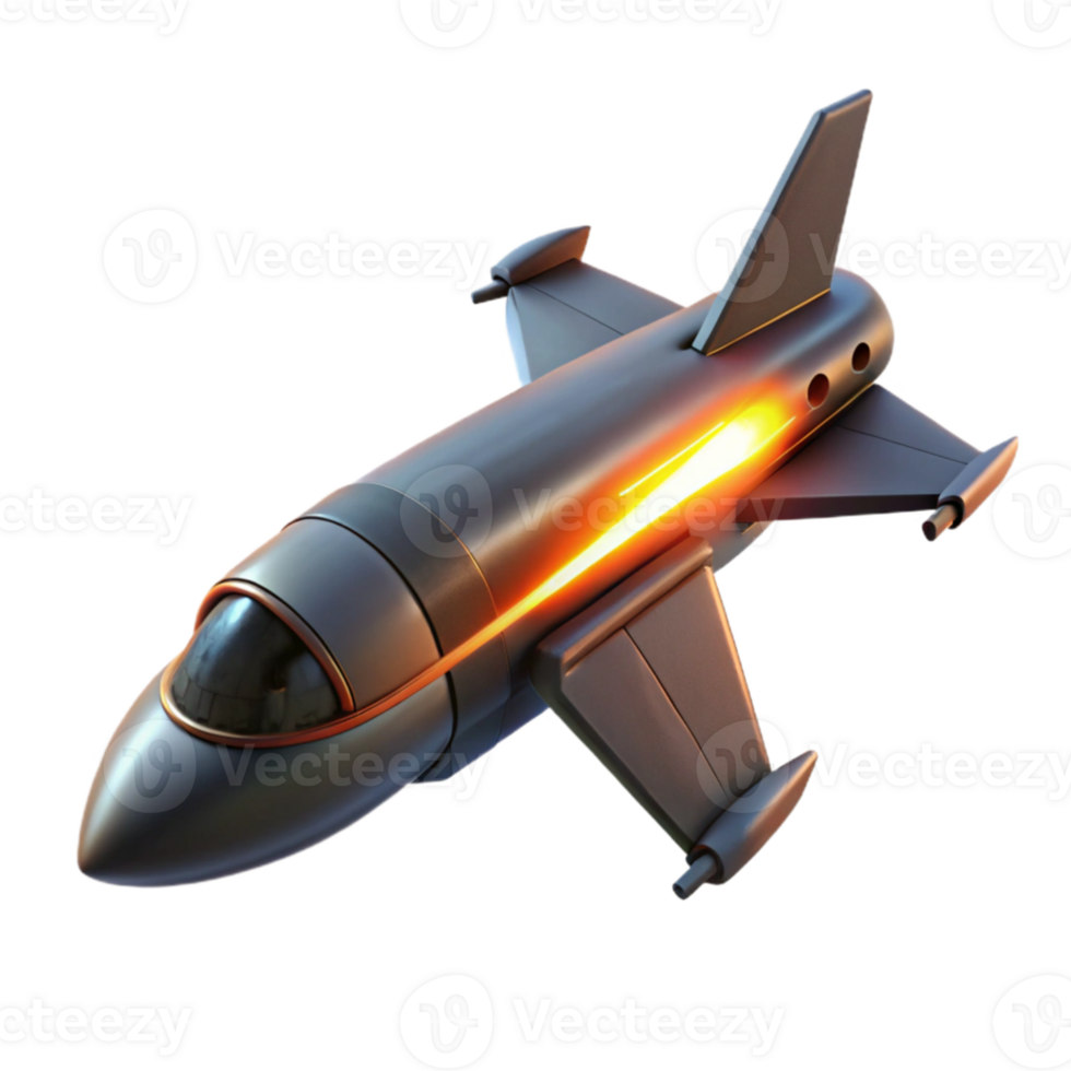 beautiful abstract Futuristic Spaceship 3D Render original png