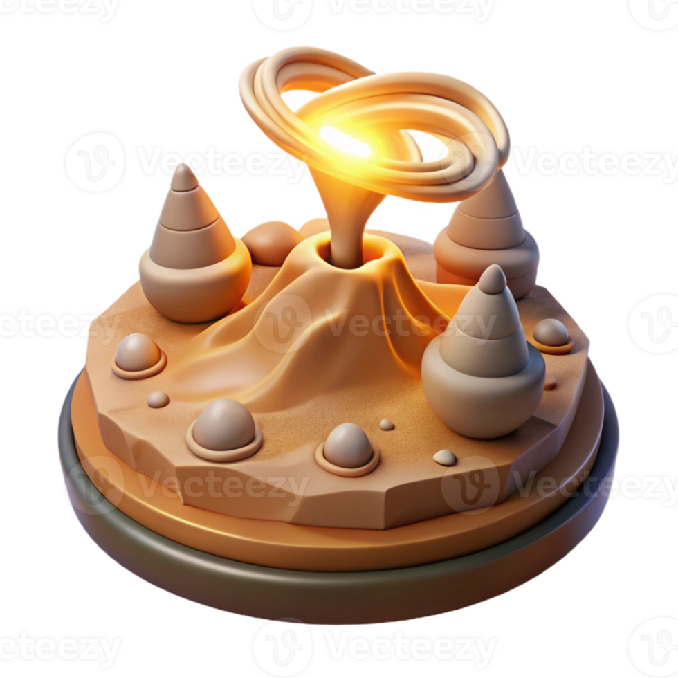 serene creative Whimsical 3D Render Cosmic Vortex Landscape high resolution png