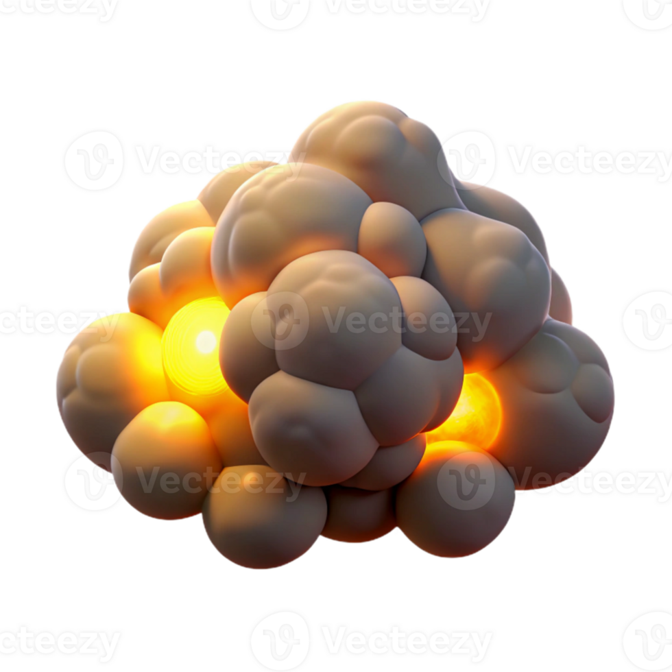 wonderful creative Glowing 3D Cell Cluster Abstract Background authentic png