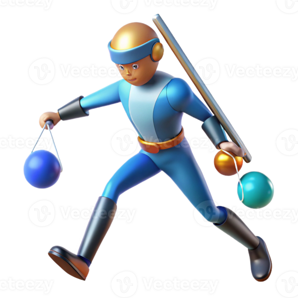 magnificent traditional 3D Cartoon Character Adventure genuine png