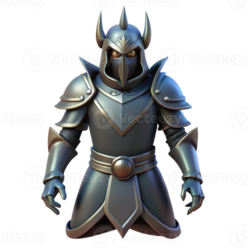 stunning rustic Dark Knight 3D Render genuine png