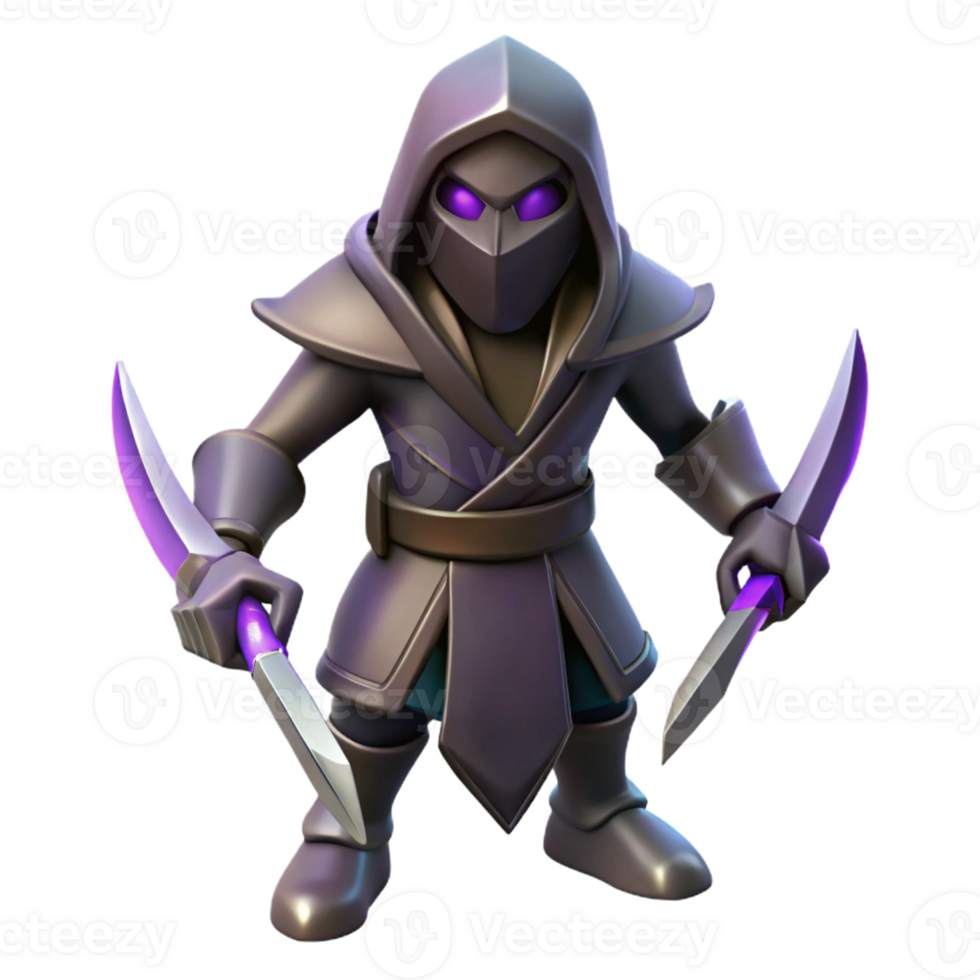 beautiful traditional Dark Hooded Figure 3D Render professional png