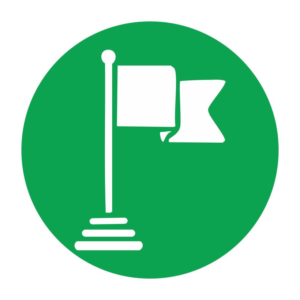 Flag icon. Location marker symbol. Flat design style. vector