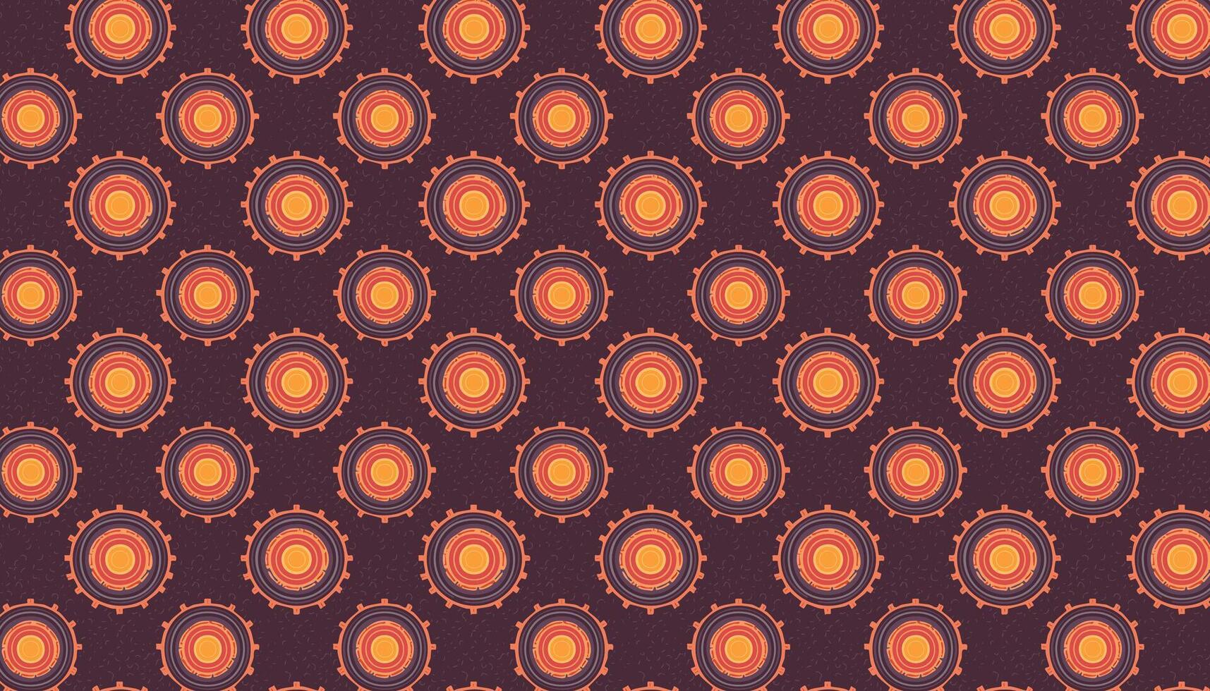 Abstract pattern with circles and dots in red and orange colors vector