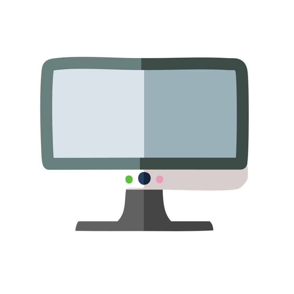 Computer monitor icon. Device gadget technology and electronic theme. Isolated design. illustration vector