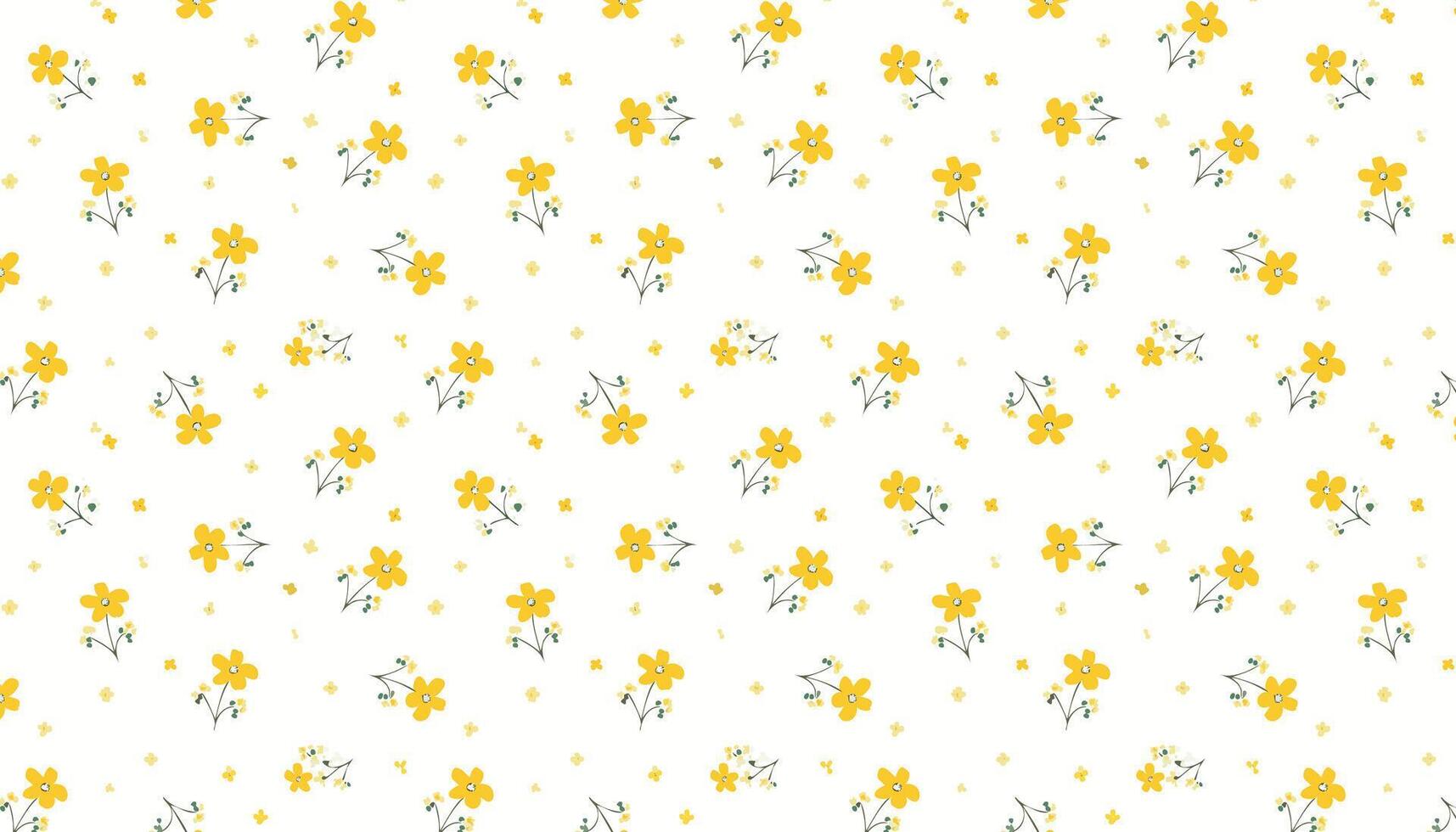 Seamless pattern with yellow daffodils on a white background vector