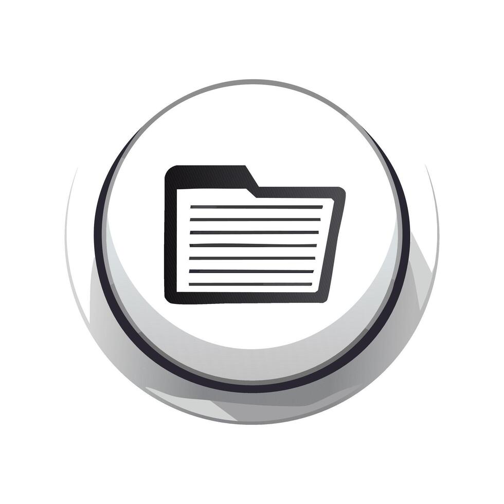 document folder web button, illustration eps10 graphic flat design vector