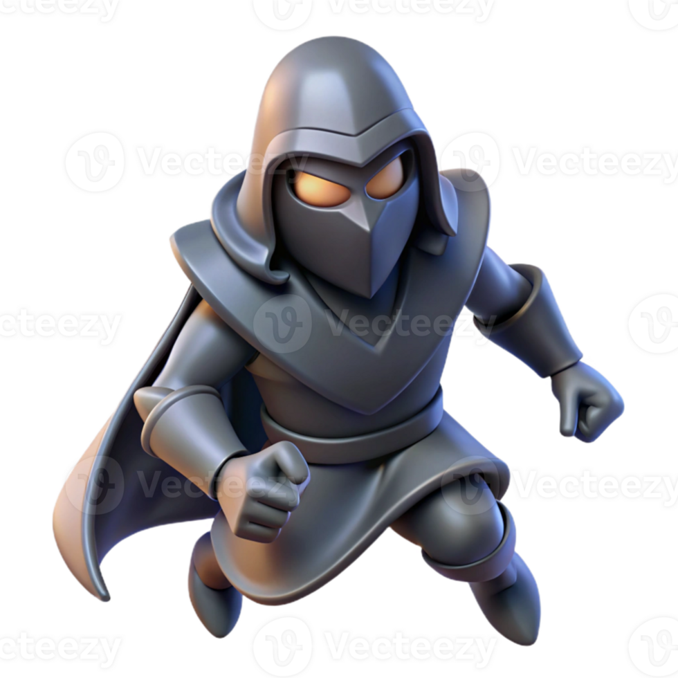 magnificent artistic 3D Render of a Gray Hooded Figure original png