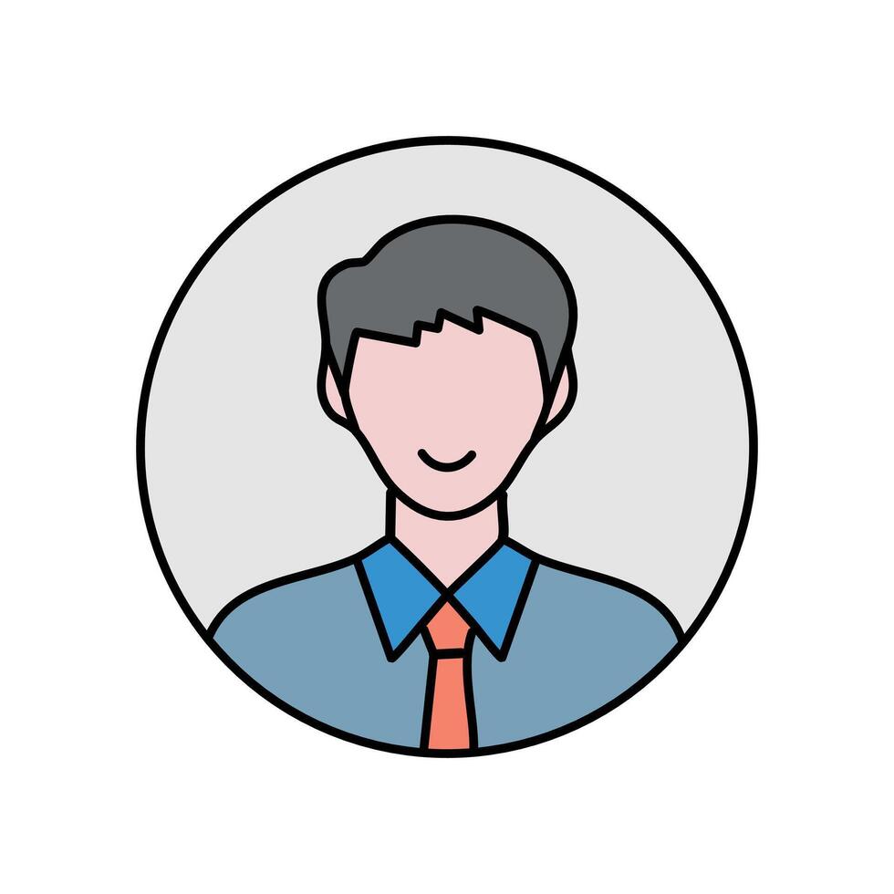 businessman avatar in circle frame illustration designicon illustration graphic design vector