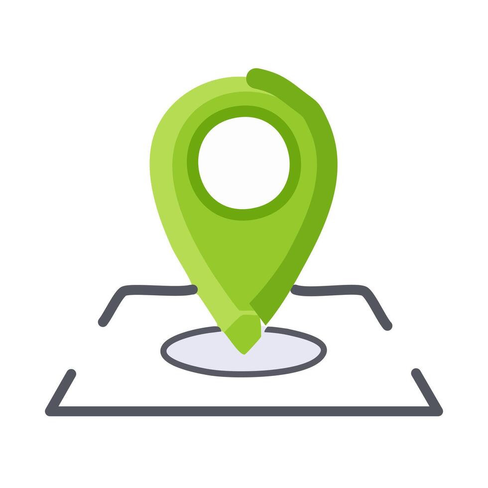 Map pointer icon. Flat illustration of map pointer icon for web design vector