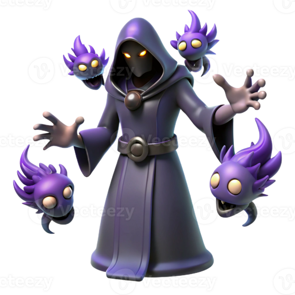 extraordinary rustic Dark Wizard 3D Render premium png