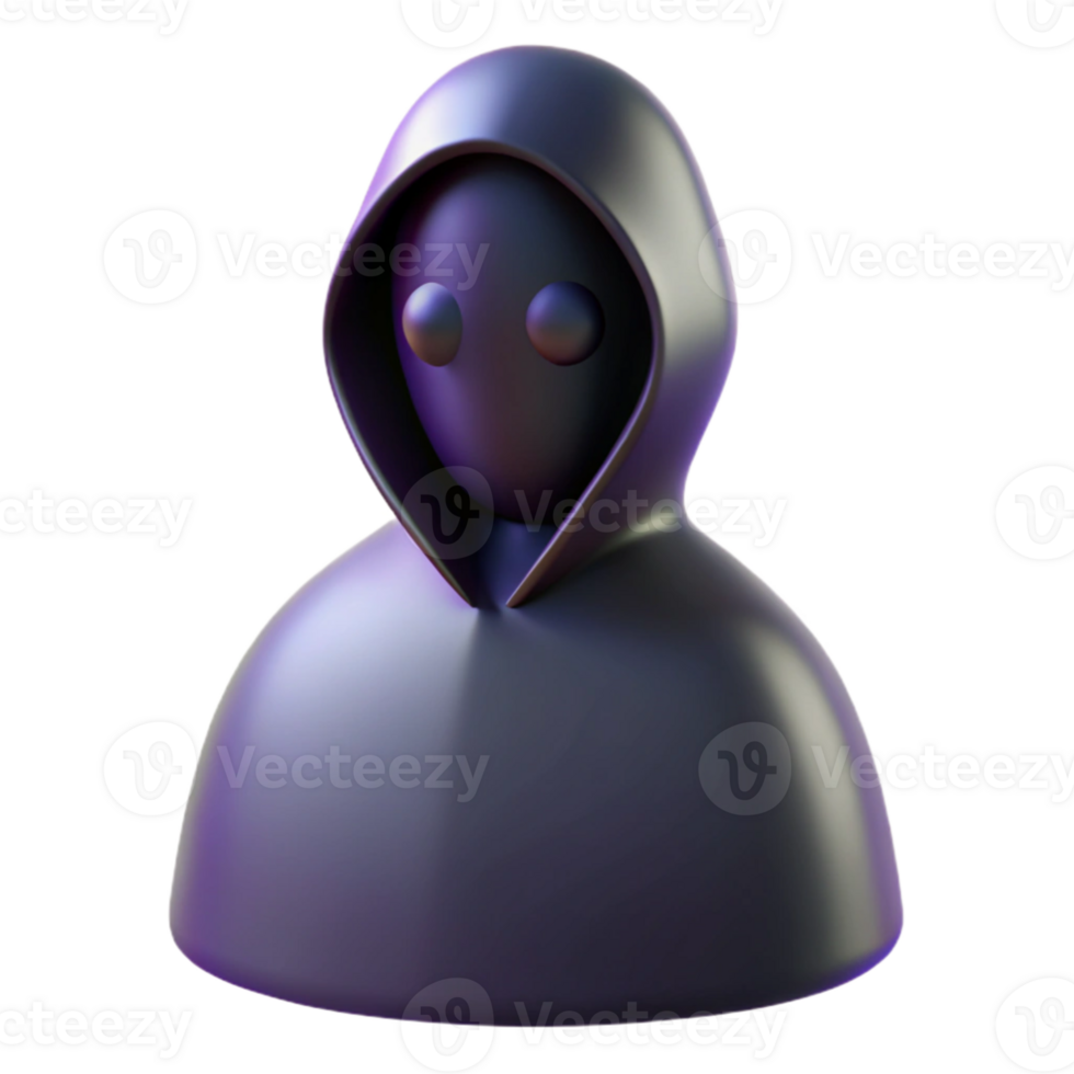 wonderful artistic Mysterious Hooded Figure 3D Render exclusive png