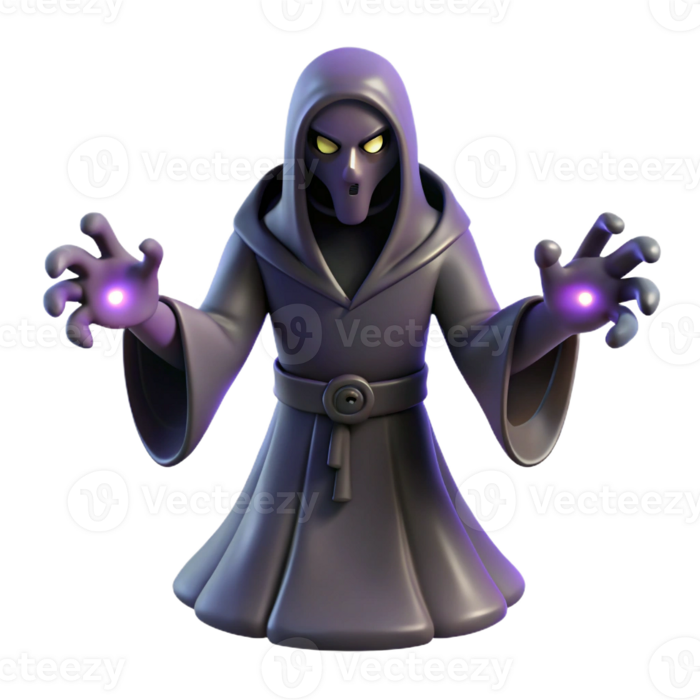 serene abstract 3D Render Dark Sorcerer Illustration high resolution png